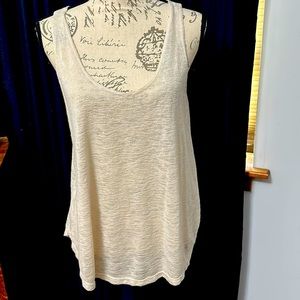 Forever 21 Knit Tank Top Cream Color Size L